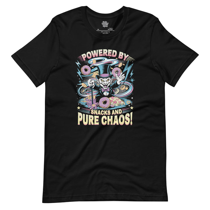 Powered By Snacks And Pure Chaos - Unisex t-shirt